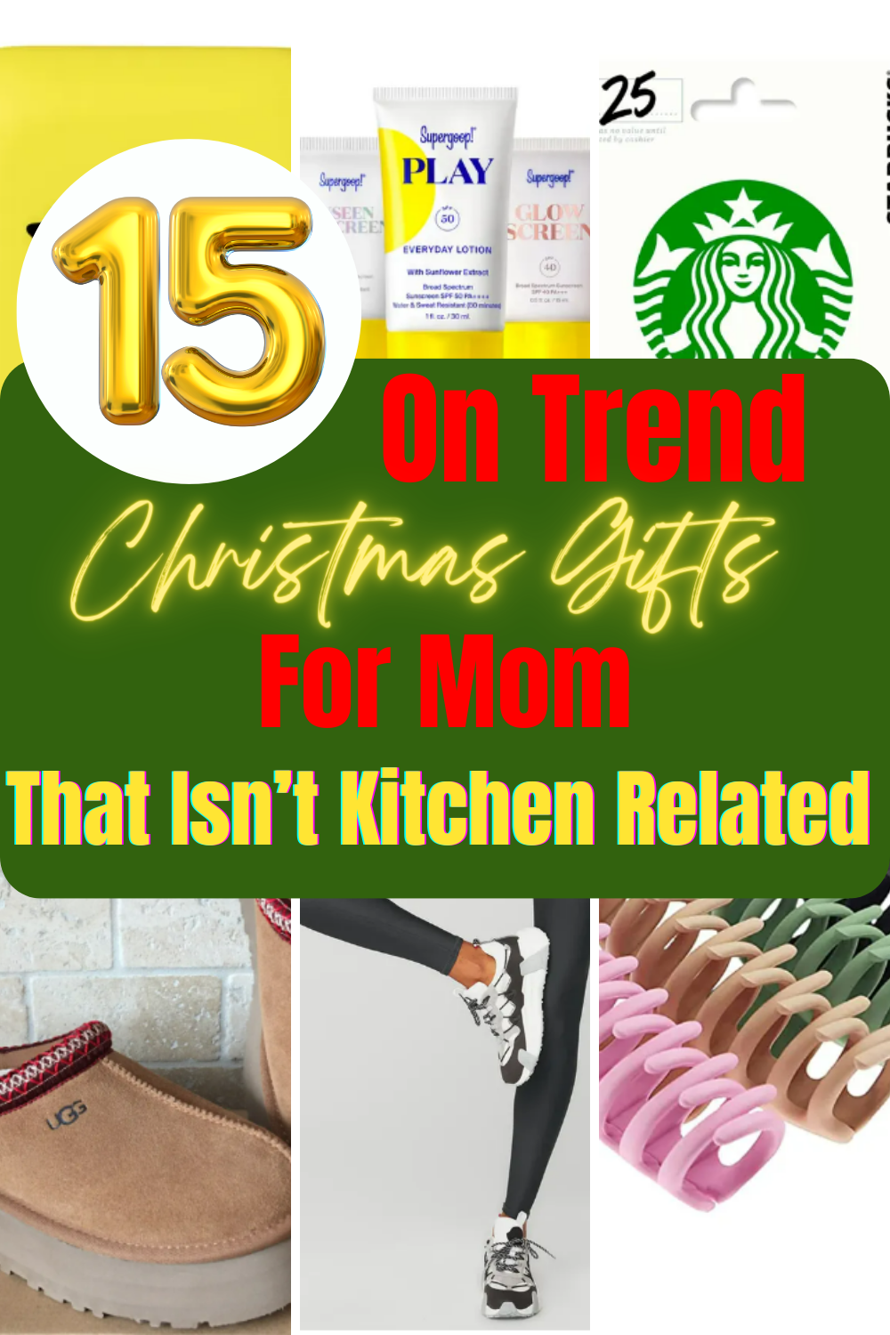 A collage of gifts for every mom who loves Christmas.