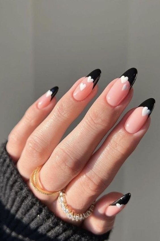 Black pink nails design💖🖤 | Instagram