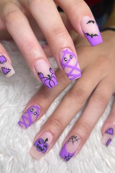 purple-Halloween-nail-ideas