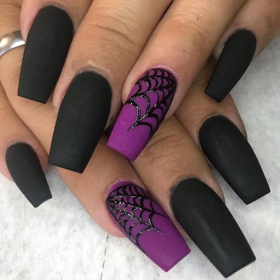 purple-Halloween-nail-ideas